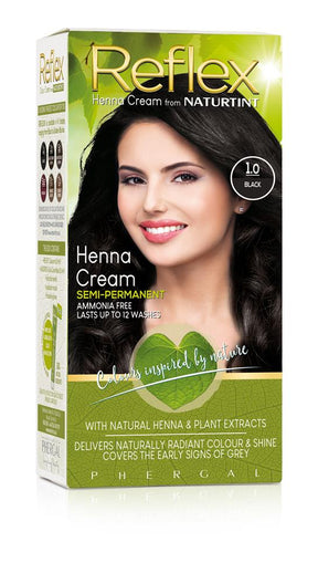 Reflex from Naturtint Semi - Permanent Colour - 1.0 Black 110ml - Greenlands Health Store