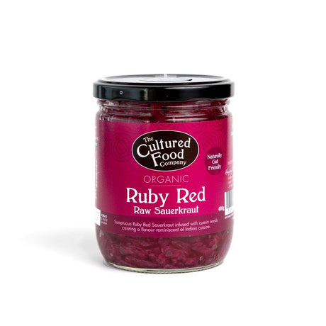 Organic Ruby Red Sauerkraut 400g - Greenlands Health Store