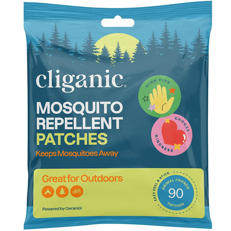 UK Cliganic Repellent Patches Kids Positive Vibes 90CT - Greenlands Health Store