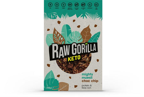 Raw Gorilla Keto Mighty Muesli Choc Chip 250g - Greenlands Health Store