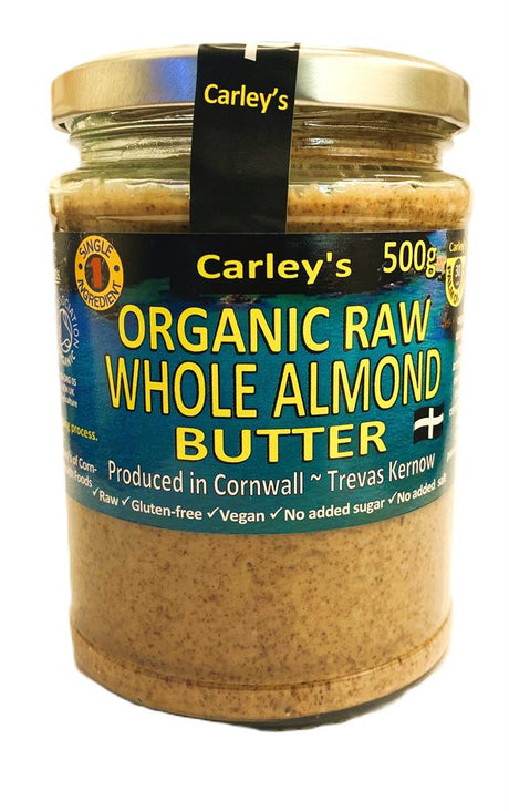 Carley's Organic Raw Almond Butter 500g - Greenlands Health Store