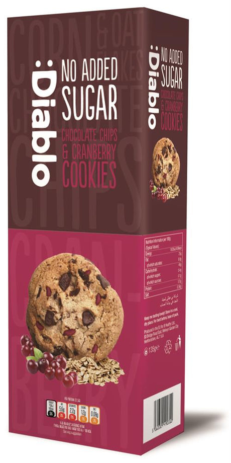Choc Chip & Cranberry Cookies 135g - Greenlands Health Store