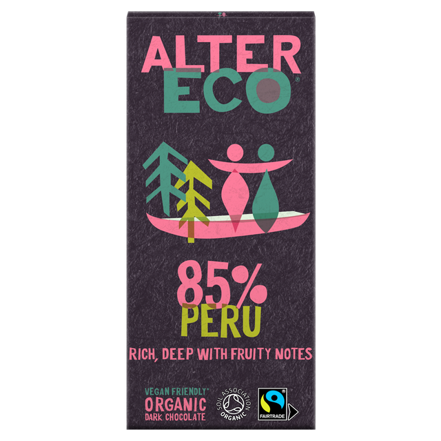 AlterEco Dark Chocolate 85% Peru 100g - Greenlands Health Store