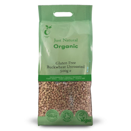 Organic Gluten Free Buckwheat Unroasted 500g - Greenlands Health Store
