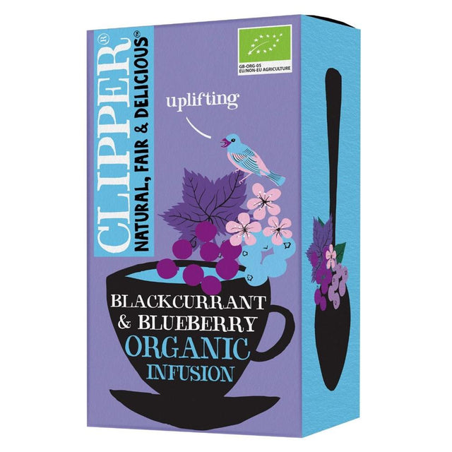 Clipper Organic Blackcurrant and Blueberry 20 Bags - Greenlands Health Store