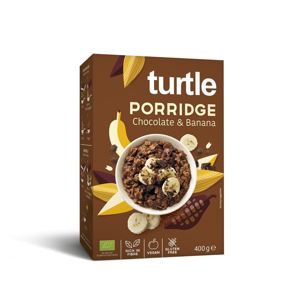 Turtle Porridge Choco & Banana 400g Organic & Gluten Free - Greenlands Health Store