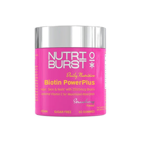 Biotin PowerPlus 2500mcg Vegan Sugar - Free 60 Gummies - Greenlands Health Store