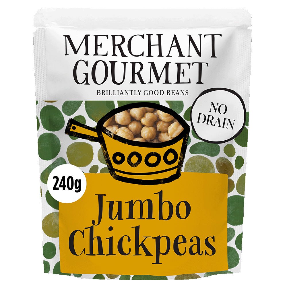 Merchant Gourmet Jumbo Chickpeas in Extra Virgin Olive Oil 240g - Greenlands Health Store