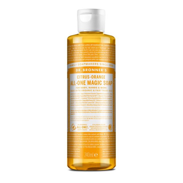 Org All One Magic Citrus Liquid Soap 240ml. Orange scented - Greenlands Health Store