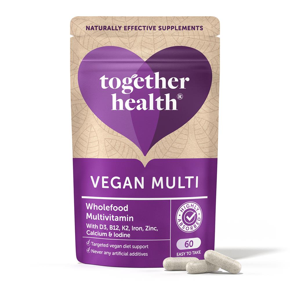 Together Vegan Wholefood Multivitamin Food Supplement 60 Caps - Greenlands Health Store