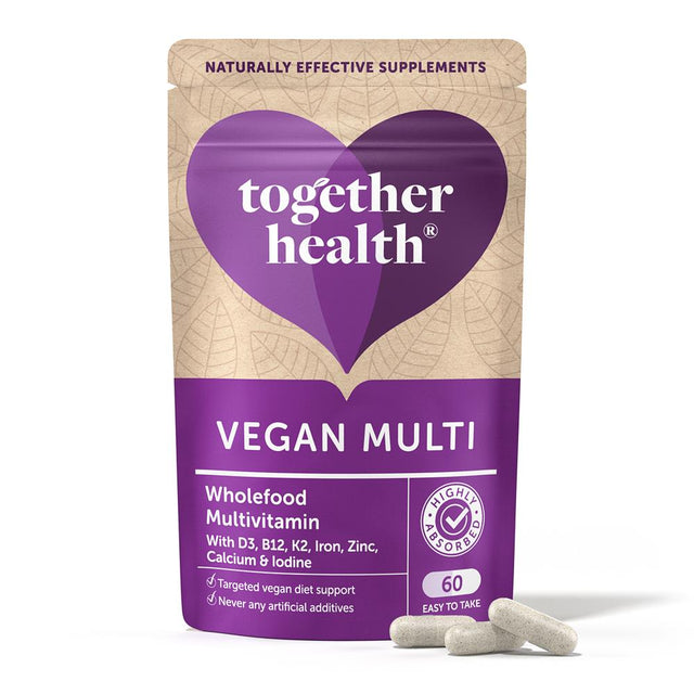 Together Vegan Wholefood Multivitamin Food Supplement 60 Caps - Greenlands Health Store