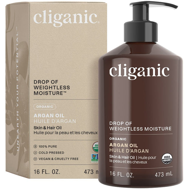 Cliganic Organic Argan Oil 16oz - Greenlands Health Store