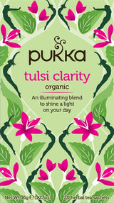 Pukka Tulsi Clarity 20 herbal teabags - Greenlands Health Store