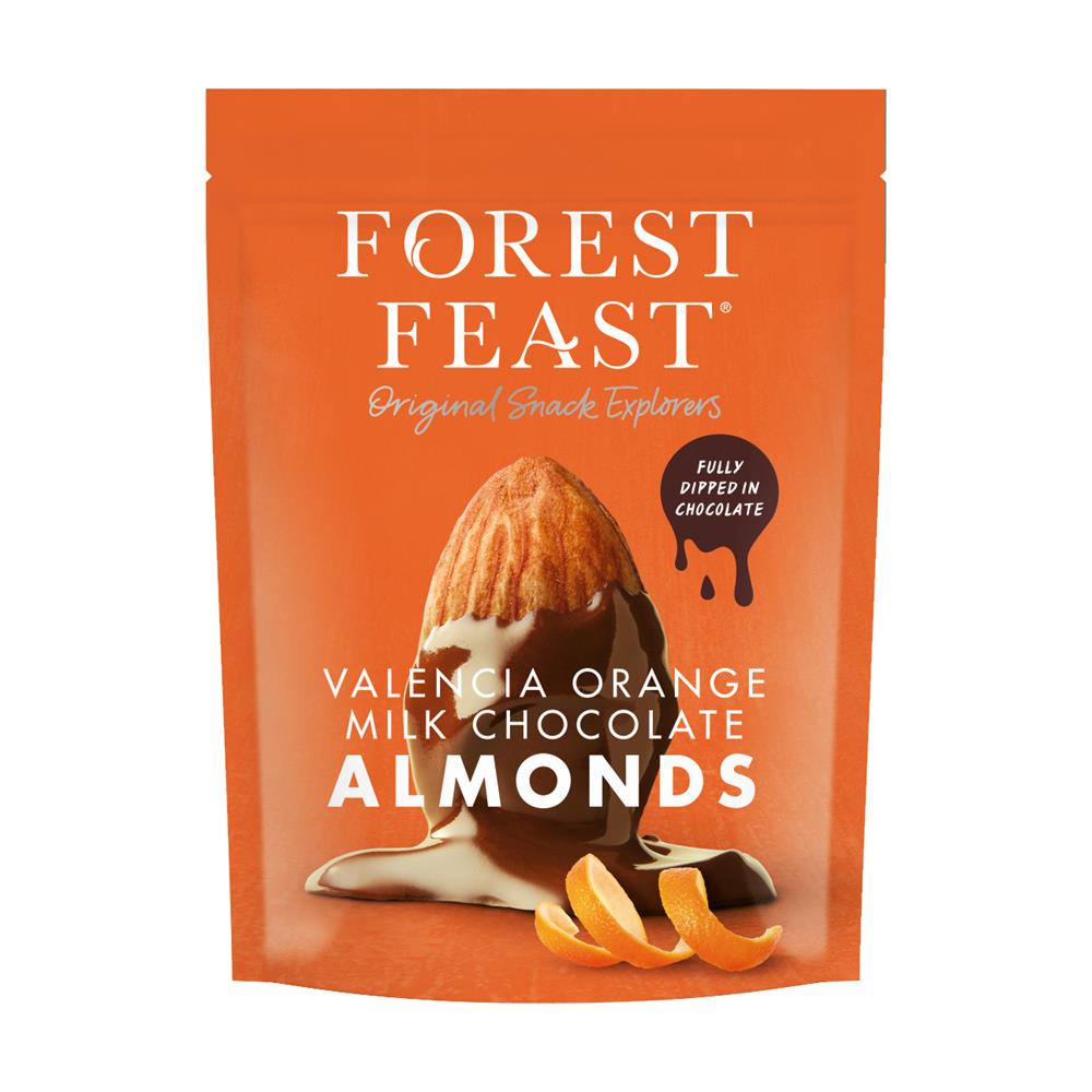 Forest Feast Valencia Orange Milk Chocolate Almonds 120g - Greenlands Health Store
