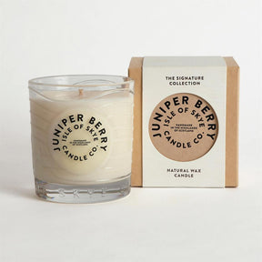 Juniper Berry Island Natural Wax Candle 9.1cm x 8.2cm x 8.2cm - Greenlands Health Store