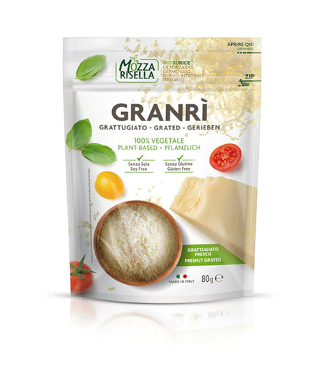GranRi Plant Based Grated Parmesan Style 80g - Greenlands Health Store