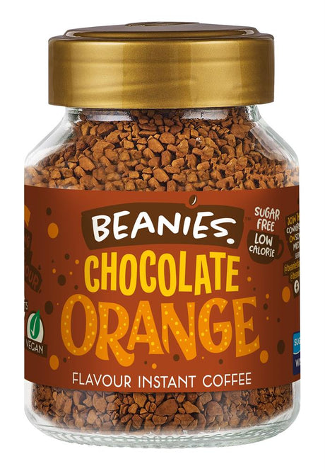 Beanies Chocolate Orange Flavour Instant Coffee 50g - Greenlands Health Store