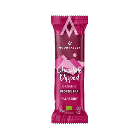 Organic Gluten - free Protein Bar Chocolate - Dipped Raspberry 50g - Greenlands Health Store