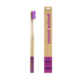 Bamboo Toothbrush Purple Pizazz - Purple Medium - Greenlands Health Store