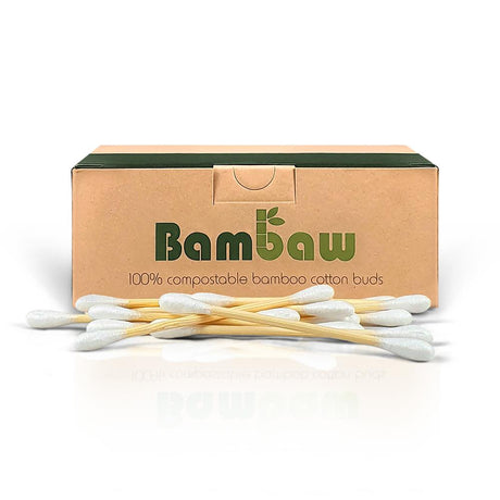 Bambaw | Bamboo cotton buds box | 200 units - Greenlands Health Store
