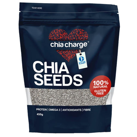 Chia Seeds natural & rich in Vegan Omega 3 Protein & Fibre.450g. - Greenlands Health Store