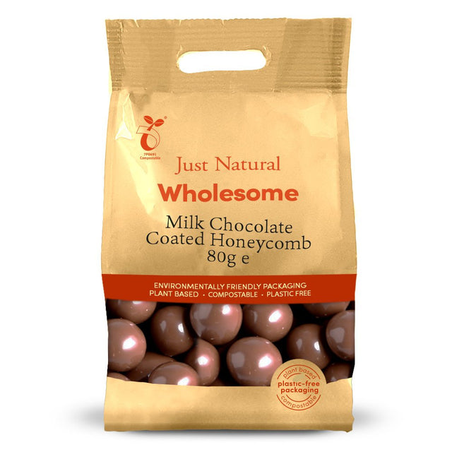 Milk Chocolate Coated Honeycomb 80g - Greenlands Health Store