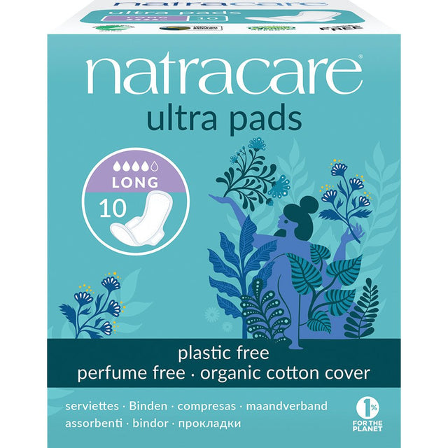Natural Ultra Pads Long with wings x 10 - Greenlands Health Store