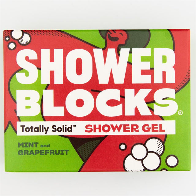 Shower Blocks Solid Shower Gel in Mint Grapefruit 100g - Greenlands Health Store