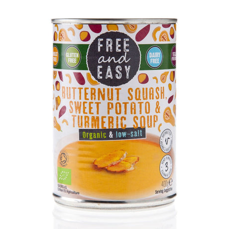 Low Salt Butternut Squash Sweet Potato & Turmeric Soup 400g - Greenlands Health Store