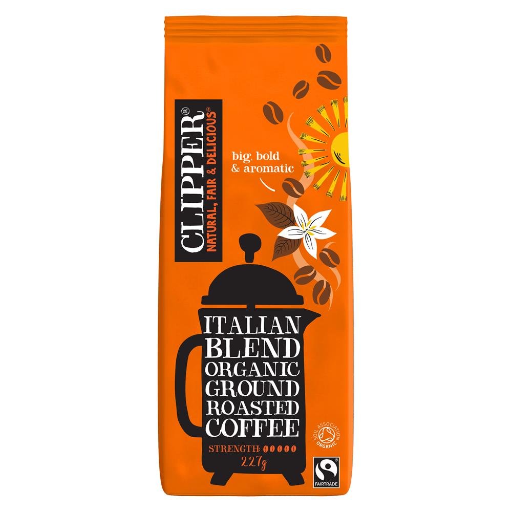 Fairtrade Organic Italian Blend Roast & Ground Coffee 227g - Greenlands Health Store