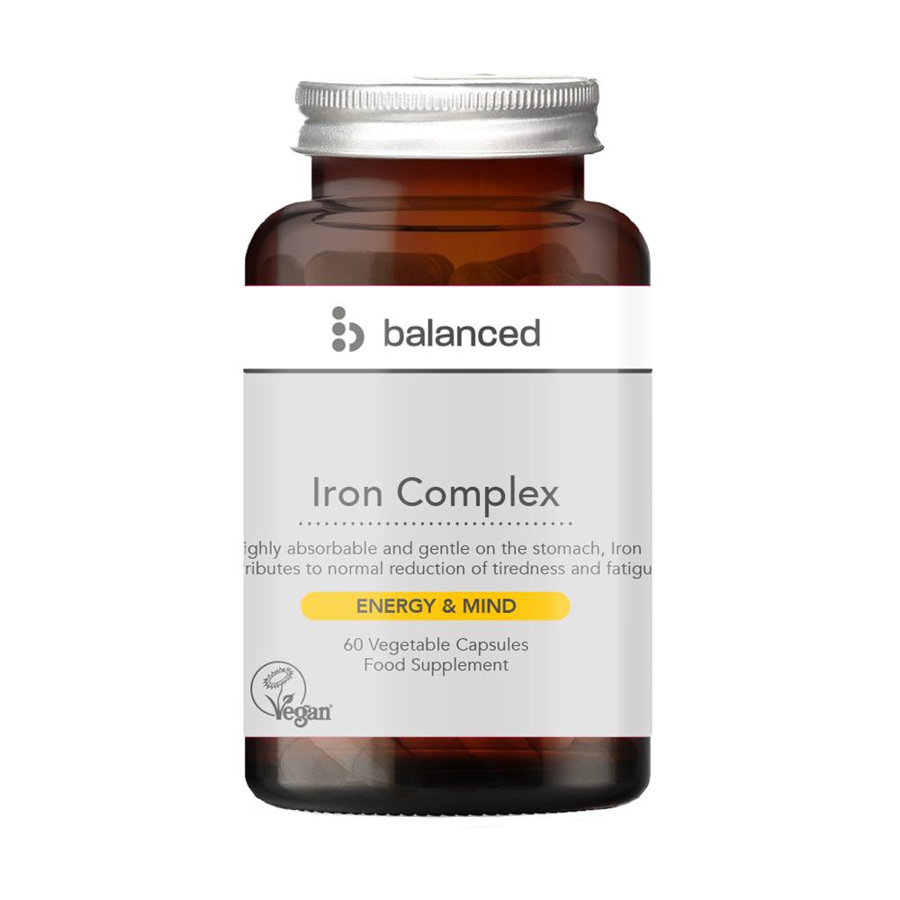 Iron Complex 60 Veggie Caps - Reusable Bottle - Greenlands Health Store