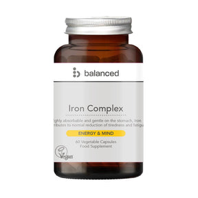 Iron Complex 60 Veggie Caps - Reusable Bottle - Greenlands Health Store