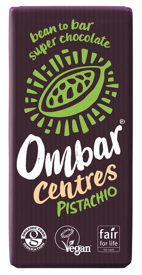 Ombar Pistachio Centres 70g organic and vegan - Greenlands Health Store