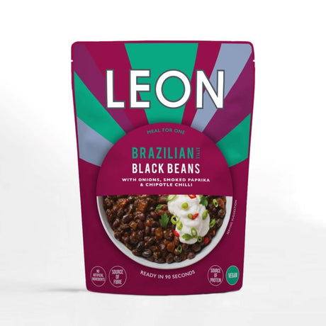 LEON Brazilian Style Black Beans 250g - Greenlands Health Store