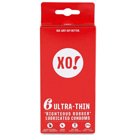 6 ultra - thin CO2 - neutral vegan natural latex condoms - Greenlands Health Store