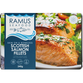Ramus Seafood Skin on Boneless Scottish Salmon Fillets 240g - Greenlands Health Store