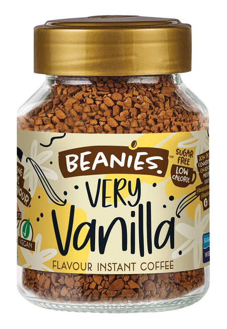 Beanies Vanilla Flavour Instant Coffee 50g - Greenlands Health Store