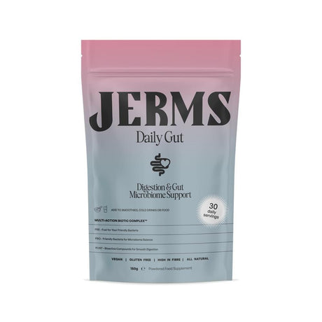 JERMS Daily Gut all natural Tri - biotic gut supplement 150g - Greenlands Health Store