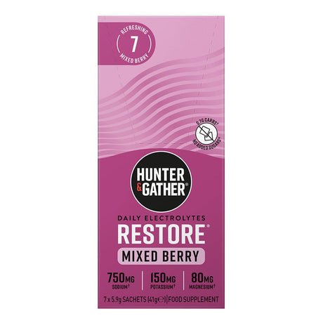 Restore Hydration Electrolytes Mixed Berry 7 x 5.9g Sachet - Greenlands Health Store
