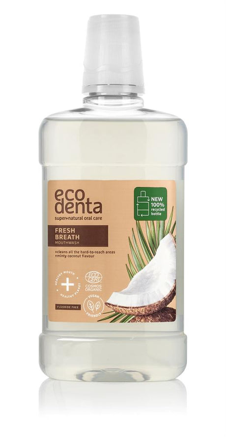 Ecodenta certified organic minty coconut mouthwash 500ml - Greenlands Health Store