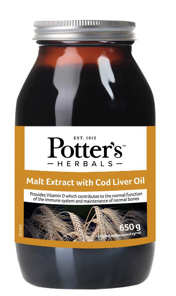 Potter Malt Extract and Cod Liver Oil 650g - Greenlands Health Store