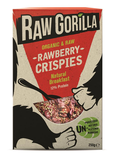 Raw Gorilla Rawberry Crispies 250g - Greenlands Health Store