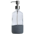 Bower Glass Silicon Sleeve Pump Dispenser in Granite - 500ml - Greenlands Health Store