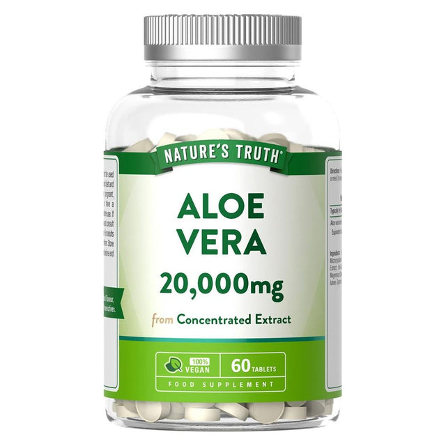 Aloe Vera 20000mg 60 Tablets - Greenlands Health Store
