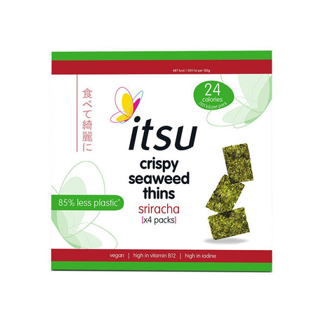 Siracha Crispy Seaweed Thins Multipack 4x5g NEW TRAYLESS - Greenlands Health Store