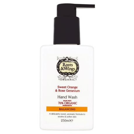 Organic Sweet Orange & Rose Geranium Hand Wash 250ml - Greenlands Health Store