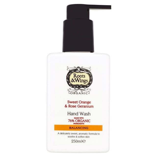 Organic Sweet Orange & Rose Geranium Hand Wash 250ml - Greenlands Health Store