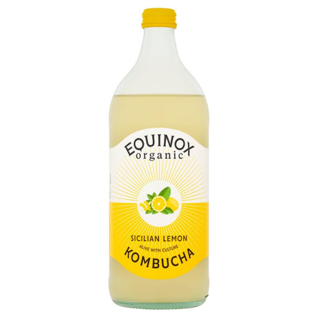 Equinox Organic Sicilian Lemon Kombucha 750ml - Greenlands Health Store