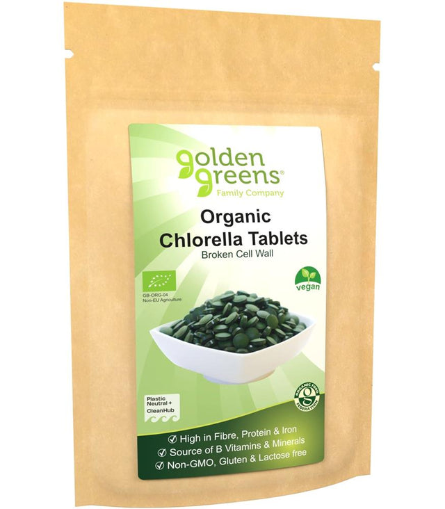 Organic Chlorella 120 Tablets - Greenlands Health Store