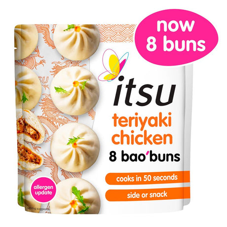itsu Teriyaki Chicken Bao Buns 256g - Greenlands Health Store